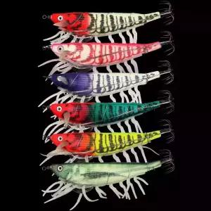 델리온 쉬림프 삼봉 90mm 심해 갑오징어 한치 케이무라 UV 야광 새우에기