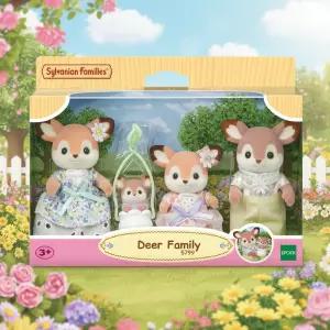 실바니안 패밀리 사슴 가족 피규어 동물 인형 장난감 미니어처 세트 장식 소품 인테리어