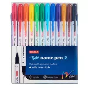 (동아)트윈네임펜2 12색세트/트윈 네임펜2 12색세트