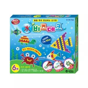 아모스비즈데코 6색 비즈480개 - 54287/재료/비즈/펄러비즈/보석/컬러/아크릴/놀이/만들기세트/십자수