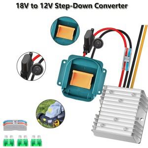 마키타 18V 리튬이온 배터리용 240W 20A DIY 벅 컨버터 레귤레이터 DC 12V로 변환 어댑터 스위치  30A 퓨즈