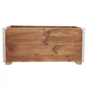 sg21204 텃밭화분 텃밭상자 베란다 옥상 방부목 직사각 바퀴 원목 나무 목재 화단