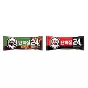 [오리온] 닥터유 프로 단백질바 70g  9개 + 프로 단백질바 크런치 70g  9개 (총 1