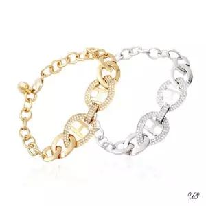 럭셔리 엘레강스 고급 큐빅 패션 볼드 체인 팔찌