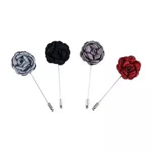 BOU24004 로즈 부토니에 정장핀 혼주핀 결혼식핀 꽃장식 꽃핀 정장악세 조화핀 핀코사지