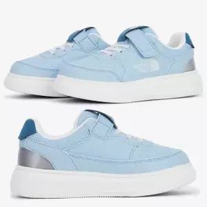 [매장판] 노스페이스 키즈 초등 데일리 스니커즈 코트 찍찍이 운동화 라이트 블루 NS94R82U