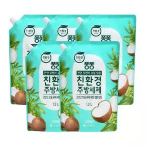 퐁퐁 친환경주방세제 코코넛향 리필 1.2L 5개