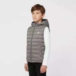 키즈 26SS 우자이 패치로고 후드 패딩 조끼 남아 자켓 1A00007 597YF 905 UZAY6A