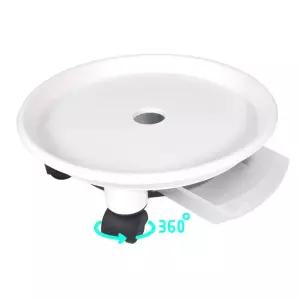 이동편한 바퀴 서랍식물받이 원형 화분받침대 지름24cm 물바지 튼튼한 거치대 다이