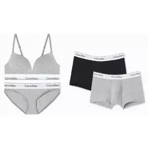 [백화점 정품] 캘빈클라인 언더웨어 아이콘 코튼 모달 푸쉬업 커플세트 QF7623AD-P7A-NB3985-UJH