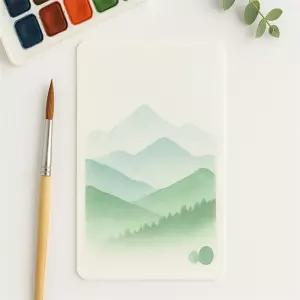 레나셀렉 캘리그라피 양면페이퍼 7X11 라운드코너