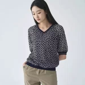 [지센] 여성 보타닉 쉬폰 블루종 블라우스 LFWSO412_NA