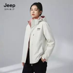 JEEP SPIRIT 여성용 기능성 후드 윈드브레이커 화이트 (JSFAJK271)