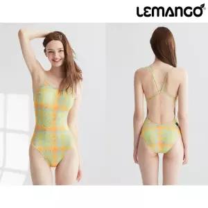 르망고 5673 아르모니에 체크 브이 숄더백 여성 원피스 수영복