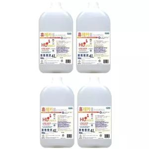 플루건 분무형 소독기 살균소독제 휴레카 4리터 4통-학교 유치원 식당 병원