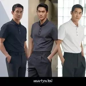 [마틴발] 시어서커 엠보텍스쳐 카라반팔티셔츠 3종세트 남성