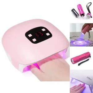 (핑크) 타이머 UV LED 젤네일 램프/잴램프/손톱/관리/핀큐어/건조기/자외선/라이트/기계/네일샵/셀프/조명