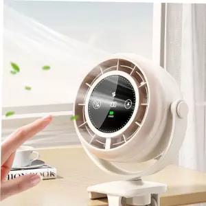 미니선풍기 탁상용 집게용 100단 바람조절 LED 선풍기 휴대용 캠핑용