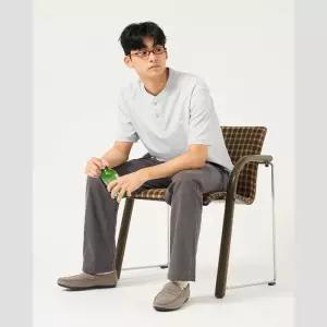 [정품] 빈폴 멘 피케 헨리넥 반소매 티셔츠 - 라이트 그레이 (BC5642C502) {균일가 딜}