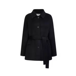 헤지스 여성s 핸드메이드 하프 코트 네이비 HSCO6A101N2