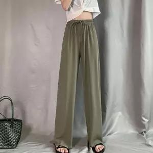봄여름시원한통바지 여름바지 와이드팬츠 쿨링 루즈핏 밴딩 여성 데일리 편한