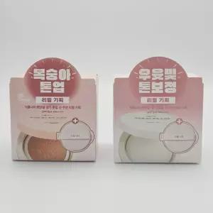 [미니쿠션증정]식물나라 뽀얀쌀 생기 톤업 선쿠션 리필기획 4종(뽀얀 화이트/생기피치/맑은보라/산뜻그린)