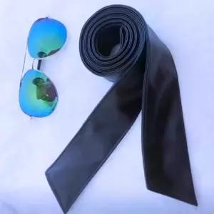 원피스 벨트 밍크코트 PU 끈 블랙 가죽 1. 3CM 리본