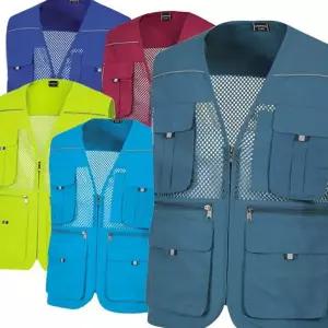 아웃도어 망사 조끼 다용도 메쉬 여름 남성 망사 조끼 경량 등산 폴리에스터 베스트 작업용 단체 낚시 여성