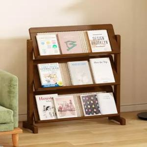 원목 다층 책 진열장 잡지꽂이 전시대 진열대 도서 수납