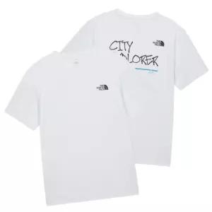 [매장판] 노스페이스 반팔티 남성 트레블러 크루넥 데일리 티셔츠 화이트 NT7US35B