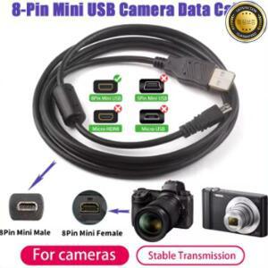 Fujifilm Finepix XP60 Panasonic DMC-FX77 DMC-용 8PIN USB 카메라 배터리 충전기 데이터 동기화 케이블