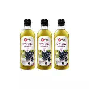 백설 포도씨유 900ml 3개