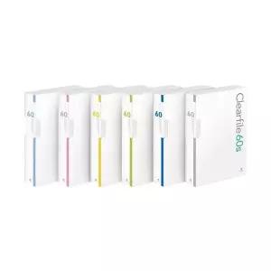 문화 클리어화일 60매 F524A-7 핑크 (24개입) 고급화일 컬러화일