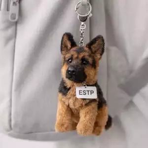MBTI 키링 ESTP 셰퍼드 강아지 인형 가방 장식 귀여운 셰퍼트 키홀더 선물용