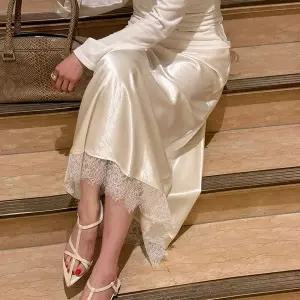 [난닝구] 키마베 밴딩레이스새틴스커트