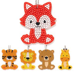 동물 양면 보석십자수 만들기 열쇠고리 키링 가방걸이