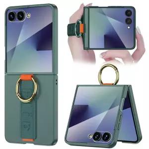 NINKI 손가락 스트랩 삼성 갤럭시 Z 플립 7 케이스 링 및 스크린 프로텍터 포함, 전신 충격 흡수 보호 커버