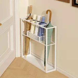 현관 철제 슬림형 정리 선반 틈새 우산꽂이 우산보관