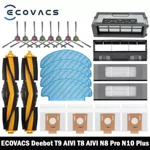 콤푸레샤 부품 ECOVACS Deebot T8 AIVI T9 N8 Pro N9 N10 Plus 액세서리 메인 브러시 사이드 필터 먼지 봉