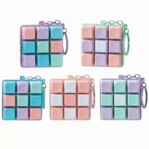 무지개 파스텔 클릭커 딸깍이 키링 청축 9구 5개세트