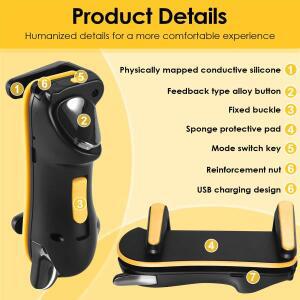 iPad 태블릿 커패시턴스 L1R1 용 PUBG 트리거 컨트롤러 화재 조준 버튼은 휴대 전화 게임 패드 조이스틱을