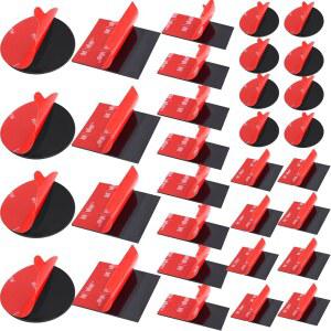 나보나 32팩 헤비 듀티 양면 마운팅 테이프 VHB 5952 폼 테이프, 1인치 및 2인치, 사각형 원형, 방수, 내열성, 자동차 홈 데코용