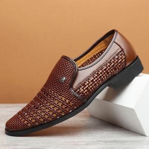 시원한 남자망사구두 중년 통풍 발편한 메쉬 여름 남성