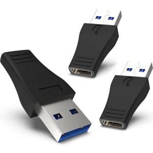 웜스토어 USB TO 어댑터 3팩 울트라 IWATCH 15 14 13 12 PRO MAX PLUS 에어팟 AIR MINI CAR 삼성 갤럭시 S23 S24용 타입 여성용 충전기 변환기