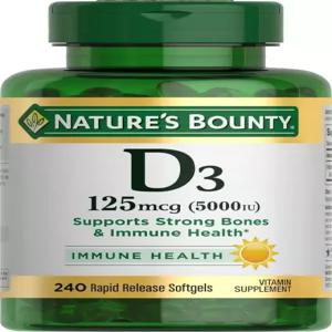 네이처스 바운티 비타민 D3 5000 IU 소프트젤 240