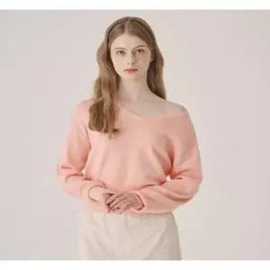 [숲][숲] 크롭 브이넥 니트 (SB9LKE2)