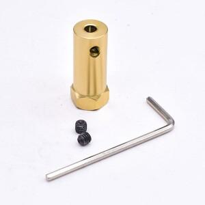 호환 1/2Pcs 모터 샤프트용 경질 황동 도금 확장형 육각 커플링 3/4/5/6/7/8mm 길이 30mm 나사 렌치 포함