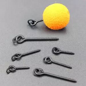 20개 잉어 낚시 미끼 나사 팝업 보일리 메소드 피더 액세서리 로니 헤어 리그 커넥터 스위벨 엔드 태클