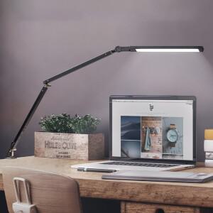 LED 피아노 램프 스윙 암 건축가 유연한 온 테이블 조명, 클래식 침대 옆 책상 조도 조절 독서 공부