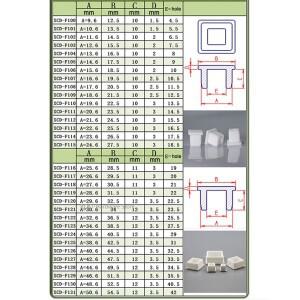 1~10개 사각형 실리콘 엔드 캡 홀 플러그 T형 충돌 방지 고무 커버 튜브 탄성 방진 인서트 씰 화이트